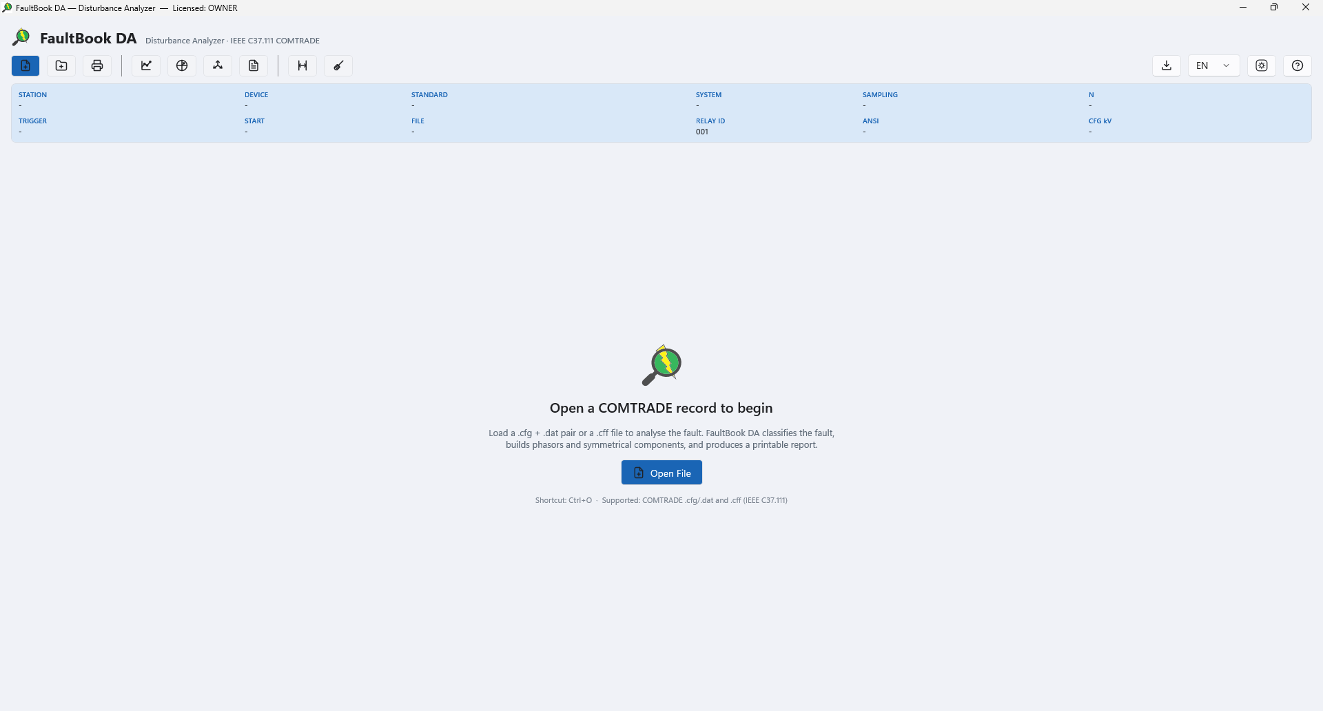 Faultbook DA — ana ekran
